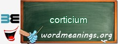 WordMeaning blackboard for corticium